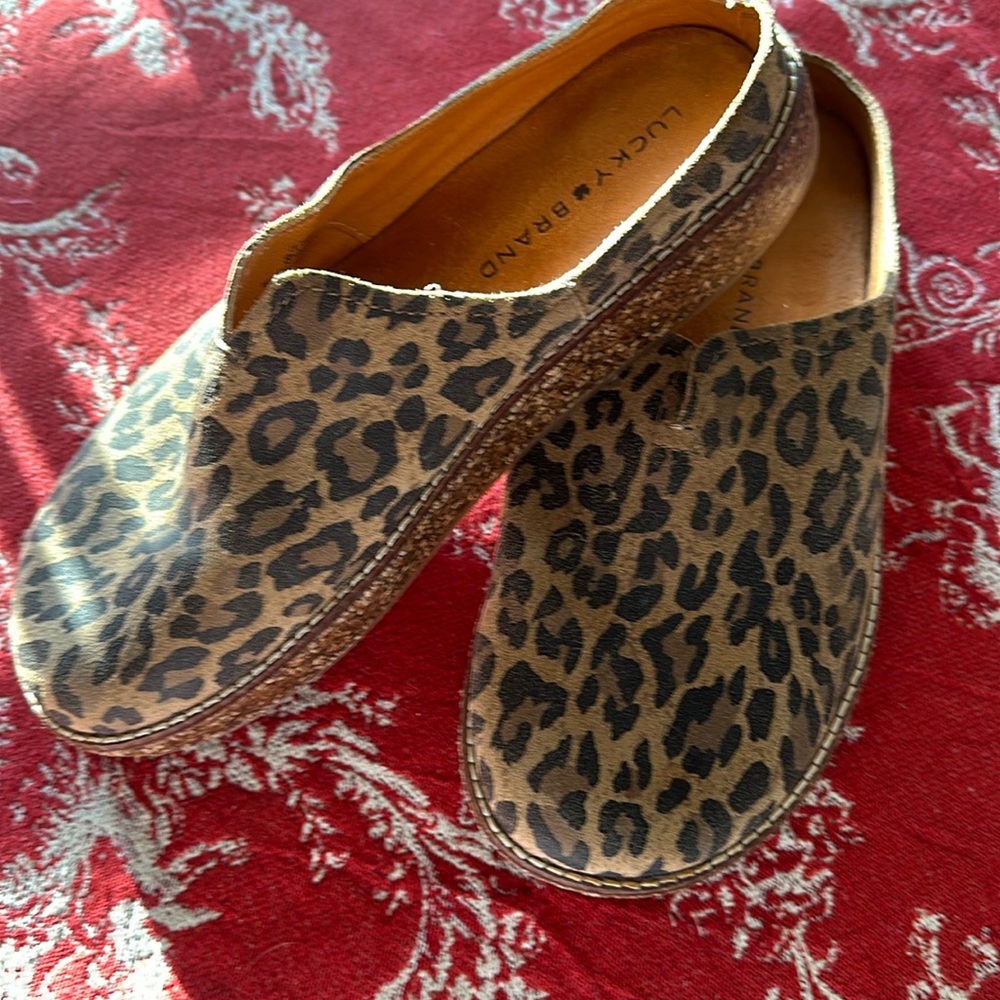 Lucky leather mules-worn only a few times.